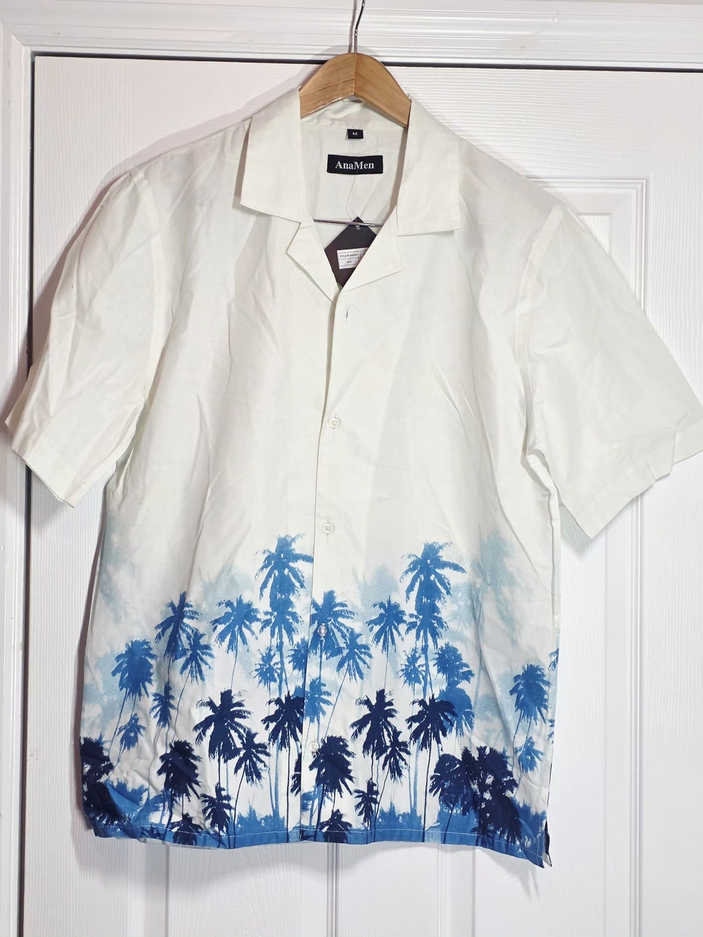 Anamen  Tropical Casual Medium Button Up Short Sleeve Shirt